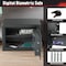 Stalwart Electronic Safe - Biometric Lock Box with 2 Override Keys for Jewelry, Cash by Dark Gray, 3PK 65-FIN-25-GRY - alternate 3